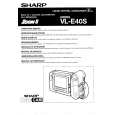SHARP VL-E40S Owners Manual