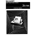 SHARP JX730 Owners Manual