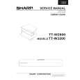 SHARP TT-W3200 Service Manual