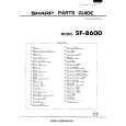 SHARP SF-8600 Parts Catalog