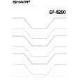 SHARP SF8200 Owners Manual