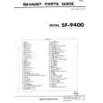 SHARP SF-9400 Parts Catalog
