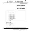 SHARP PC-AX40 Parts Catalog